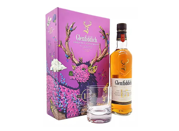 吉林收购格兰菲迪15年威士忌福鹿礼盒装Glenfiddich苏格兰威士忌700ml上门回收行情价格
