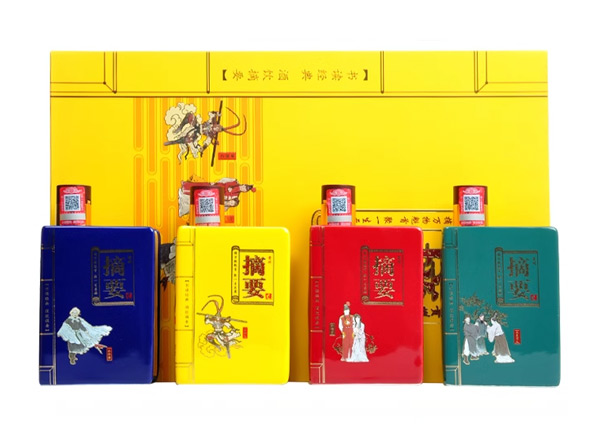 吉林摘要酒回收摘要四大名著礼盒装53度200ml*4瓶贵州金沙回沙酒