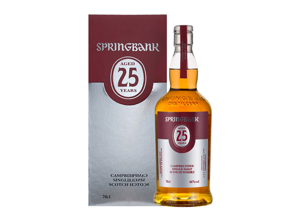 吉林云顶25年回收云顶威士忌SpringBank 46度坎贝尔镇苏格兰单一麦芽700m进口洋酒威士忌