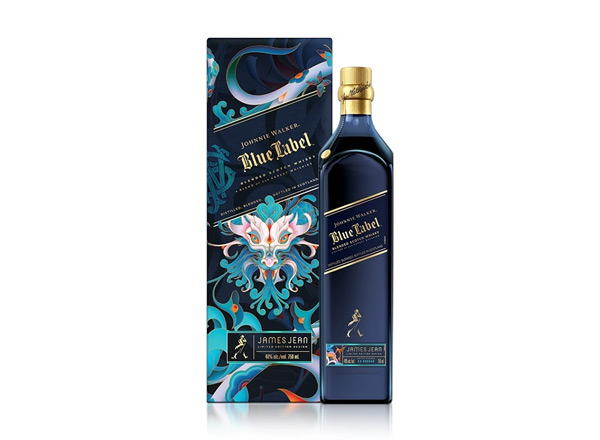 吉林尊尼获加蓝牌威士忌回收Johnnie Walker蟠龙献瑞龙年特别版约翰走路750ml春节限量版行情价格