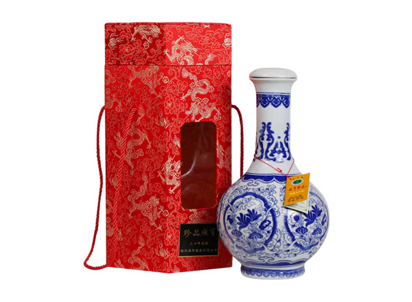 吉林咸亨黄酒回收珍品咸亨三十年花雕酒青瓷瓶盒装绍兴黄酒2.5L行情价格
